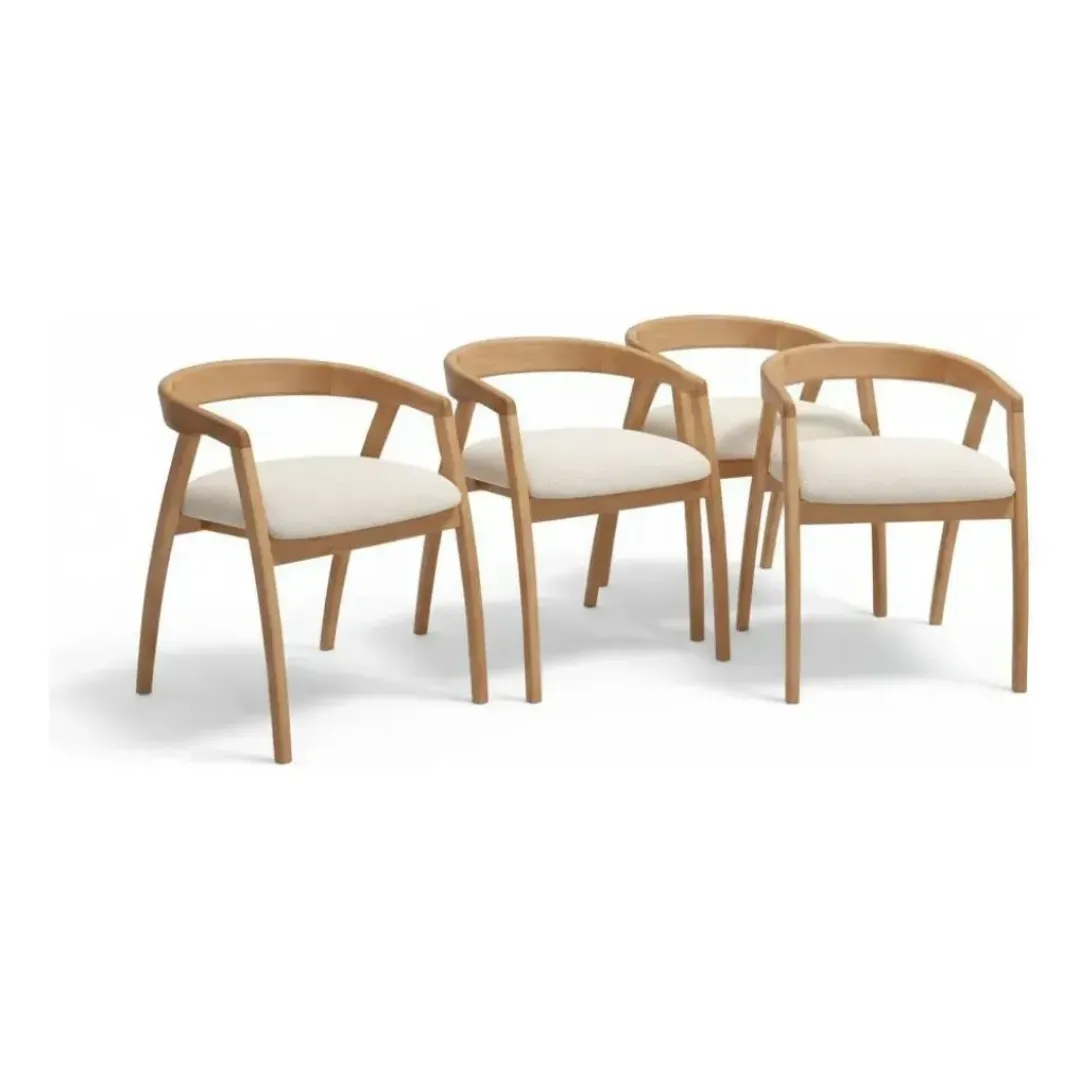 Comedor de 6 Puestos en Madera Maciza de Roble